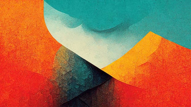 Vibrant geometric pattern on modern minimalist background. artificial art