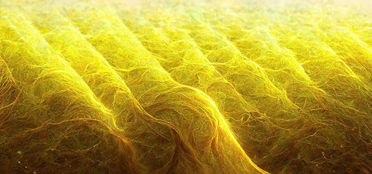 Intense fibrant yellow trendy gradient abstract waves full frame horizontal. Artificial Art