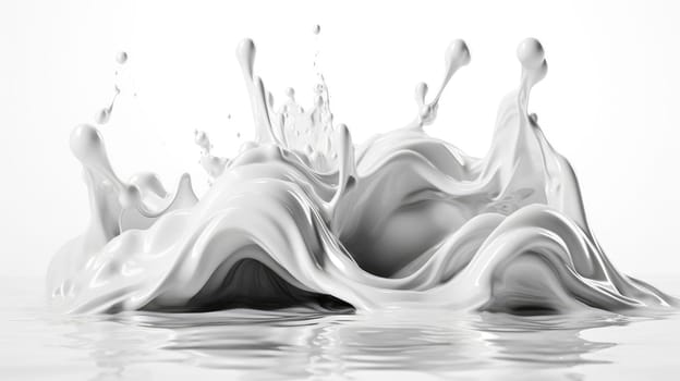 Milky white liquid water abstract background. Generative AI design
