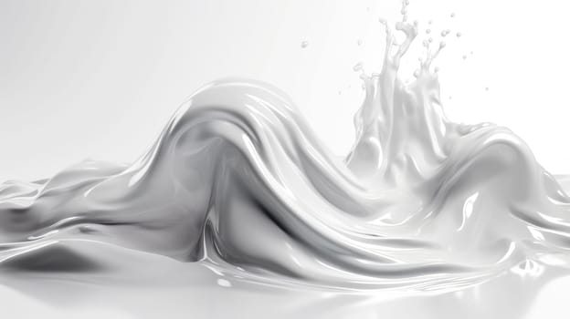 Milky white liquid water abstract background. Generative AI design