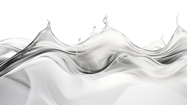 Glass white liquid water abstract background. Generative AI design