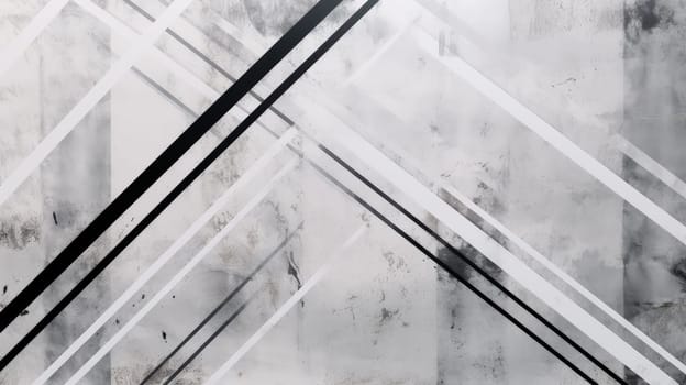 Grey and black geometric grunge wall background. Generative AI design