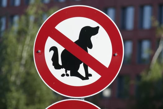Sign no dog toilet, prohibition sign, Germany, Europe