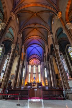 Interior of St. Anthony of Padua Church, the largest Roman Catholic Church in Istanbul, located in Istiklal Street, Istanbul, Turkey