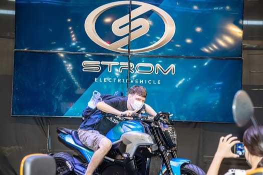 Nonthaburi, Thailand - APR 2, 2023 Motorcycle at The 44th Bangkok international motor show 2023 at IMPACT Arena, Muang Thong Thani, Nonthaburi, Thailand.