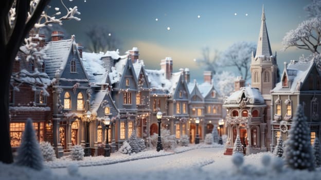 Holiday season with beautiful indoor Christmas decoration background.