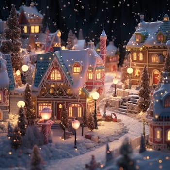 Holiday season with beautiful indoor Christmas decoration background.