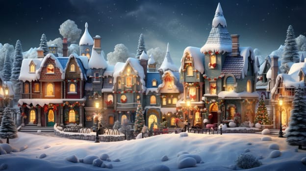 Holiday season with beautiful indoor Christmas decoration background.