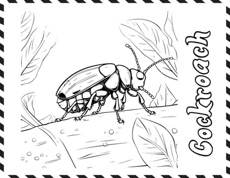 Cockroach Coloring Page for Kids