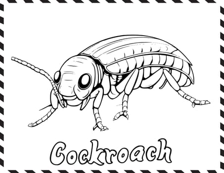 Cockroach Coloring Page for Kids