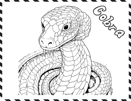 Cobra Coloring Page For Kids