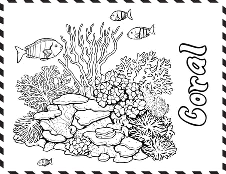 Coral Coloring Pages for Kids