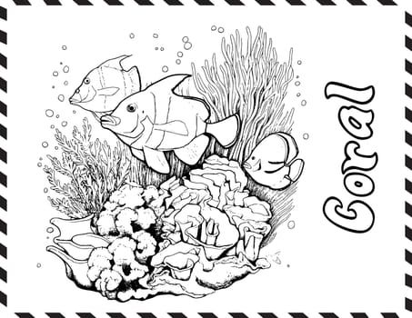 Coral Coloring Pages for Kids