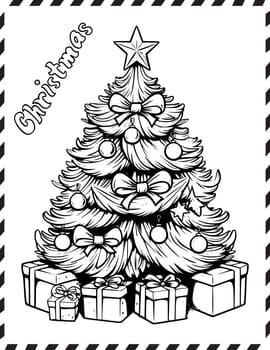 Christmas Tree Coloring Page For Kids