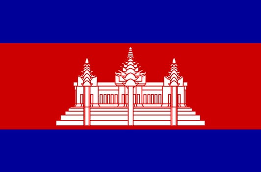 flag of Cambodia. National Cambodia flag. Cambodia national flag. Fabric Texture. Asian country. Cambodian national symbol