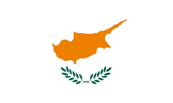 flag of Cyprus. National Cyprusflag on fabric surface. Cypriot national flag on textured background. Fabric Texture. Republic of Cyprus
