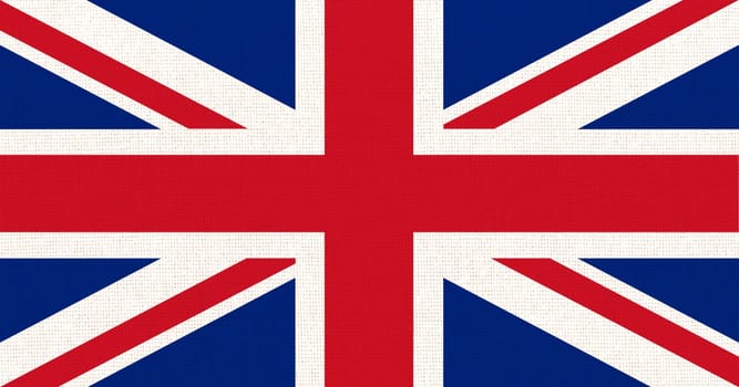 Flag of England on fabric surface. English national flag on textured background. English state flag. Fabric Texture. English Kingdom symbol. European country