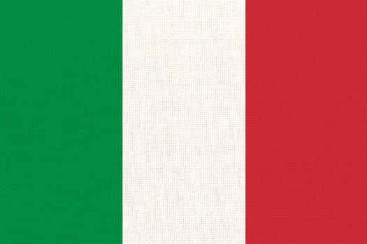 Flag of Italy. Italian flag on fabric surface. italian national flag on textured background. Fabric Texture. Republic of italy. European country. State symbol of Italy