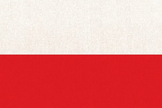 flag of Indonesia. National Indonesian flag on fabric surface. Indonesian national flag on textured background. Fabric texture. Asian country. State symbol of Indonesia