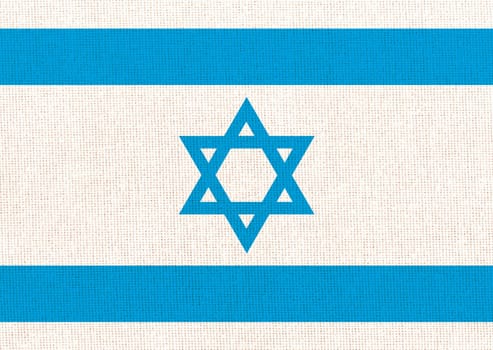 flag of Israel. National Israeli flag on fabric surface. national flag on textured background. Fabric Texture. Asian country. State symbol of Israel. Star of David