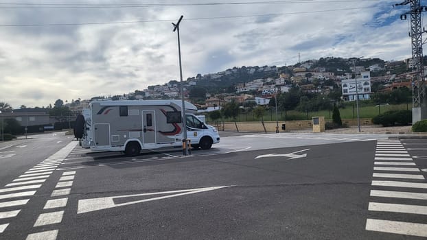 PENISCOLA,SPAIN - NOVEMBER 09.2022  Peniscola ,Spain - 09.2022: RV park and campsite in Peniscola at Camping Eden directly on the beach of Peniscola