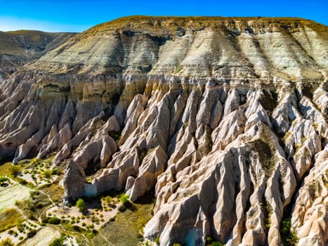 View of Zelve Valley in Cappadocia, Turkey. UNESCO World Heritage Site.