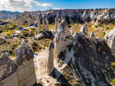 Love Valley in Goreme Historical National Park, Cappadocia, Turkey.