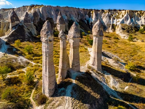 Love Valley in Goreme Historical National Park, Cappadocia, Turkey.