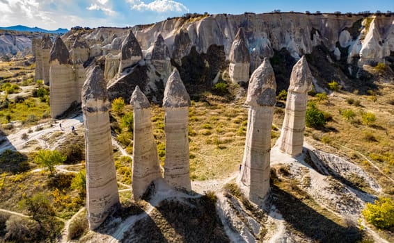 Love Valley in Goreme Historical National Park, Cappadocia, Turkey.