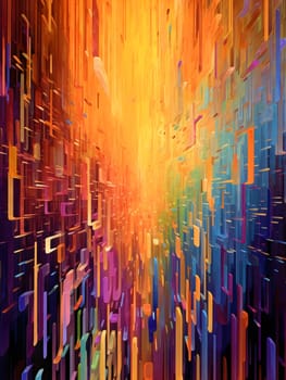 abstract bright colored line of light artwork - modern background - AI generative