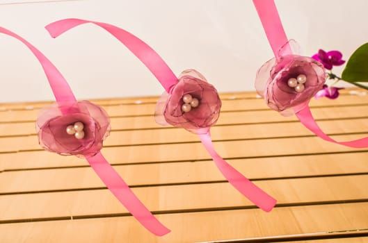 close-up of wedding bridesmaid hand flowers. accessories for bridesmaids