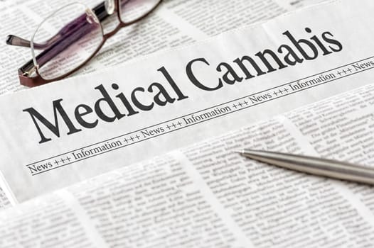 A newspaper with the headline Medical Cannabis