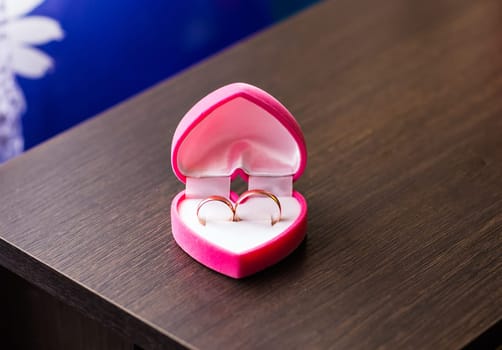 Two gold wedding rings, jewelry for wedding