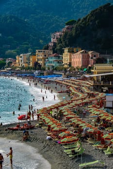 MONTEROSSO, ITA - SEP 17, 2023: View of Monterosso al Mare in Liguria, Italy