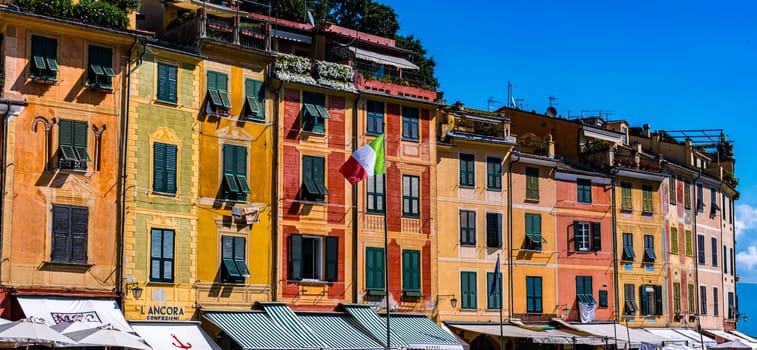 PORTOFINO, ITA - SEP 15, 2023: Architecture of Portofino in Liguria, Italy