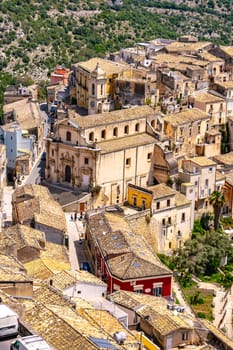 View of Ragusa in Val di Noto, southern Sicily, Italy