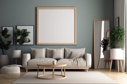 The clean, functional lines of this minimalist chair and table create a practical yet stylish living space. AI Generative.