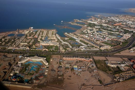 Hotelanlagen im Süden von Hurghada, Ägypten