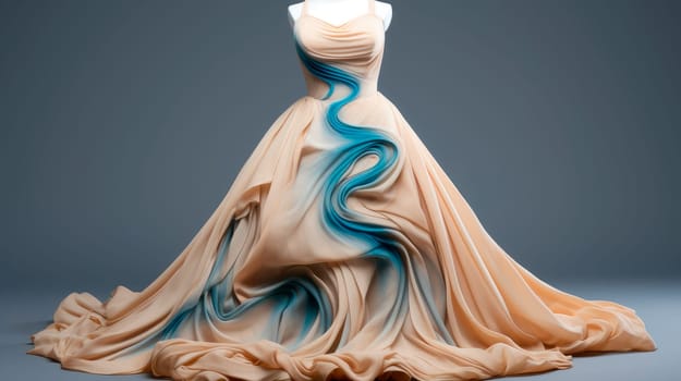 Beautiful evening dress on a mannequin. AI generated