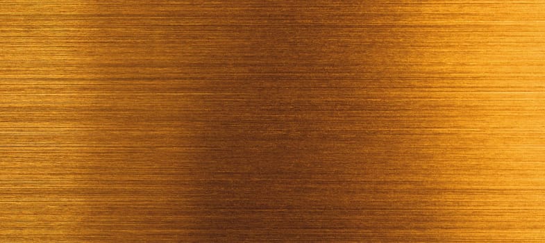 Golden brushed aluminum using as technical panoramic header or backdrop with space for text