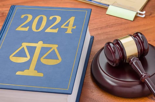 Law book with a gavel - 2024