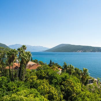 Bay of Kotor view from Herzeg Novi in Montenegro