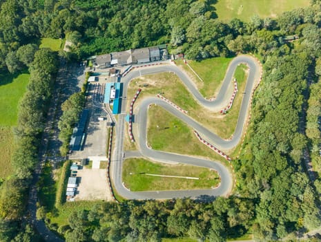 outdoor karting track seen from above
