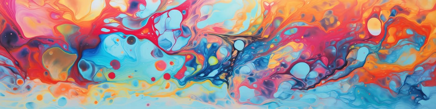Colorful abstract liquid paint artistic background. Generative AI design