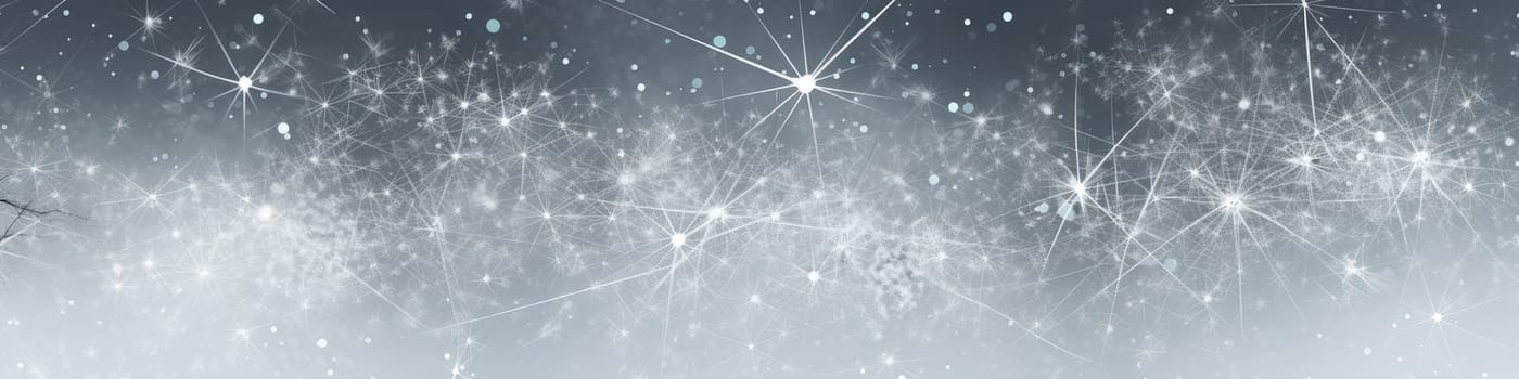 Grunge blue winter frozen background with snowflakes. Generative AI design
