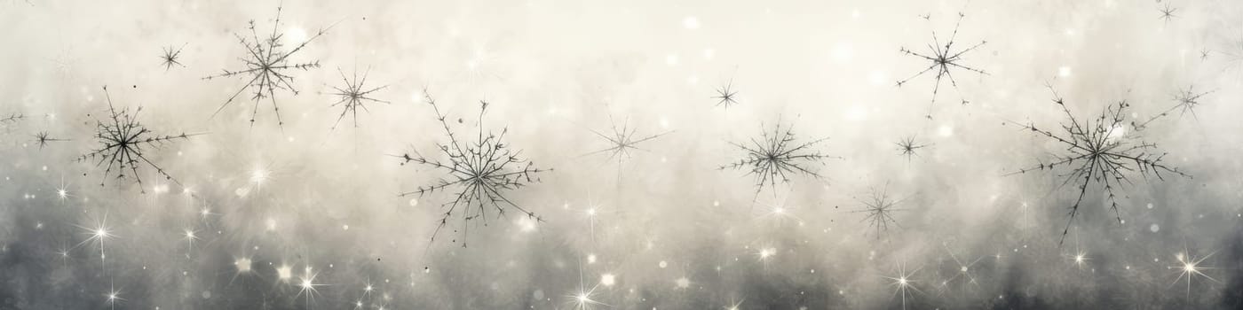 Grunge grey winter frozen background with snowflakes. Generative AI design