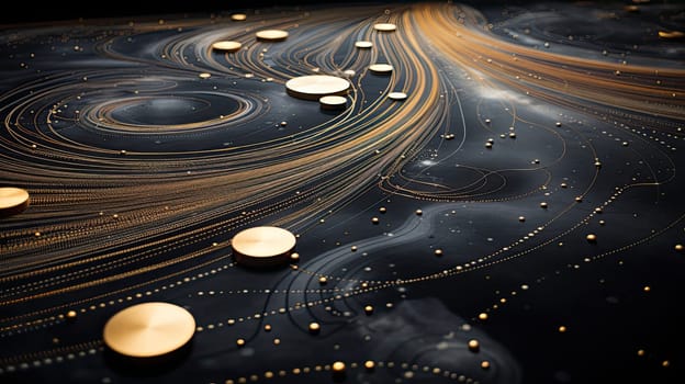 Elegant futuristic tech abstract background. Generative AI design
