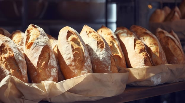Bread loads in a bakery.