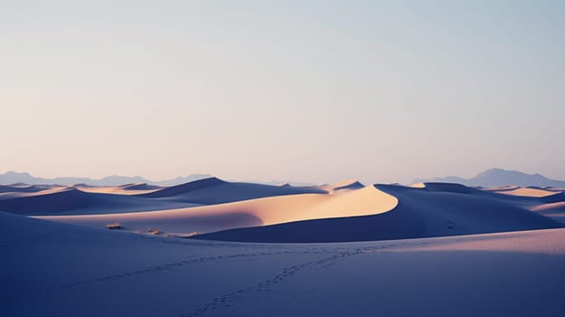 Calming Soft hues desert view for background. Dreamy landscape for websites or blogpost.