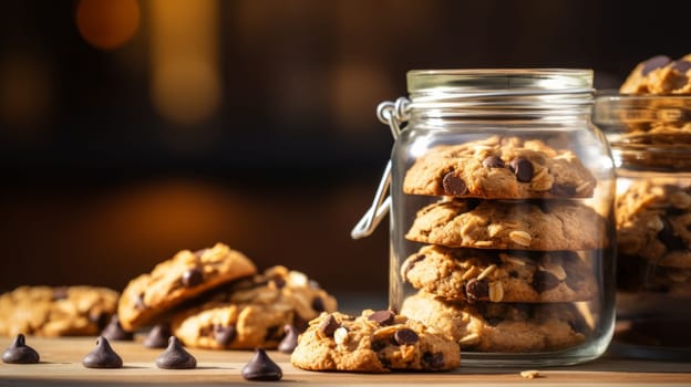 A jar of almond coconut cookies